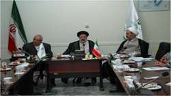 حضور حجت‌الاسلام والمسلمین رئیسی دادستان کل کشور در بازرسی‌کل خراسان‌رضوی